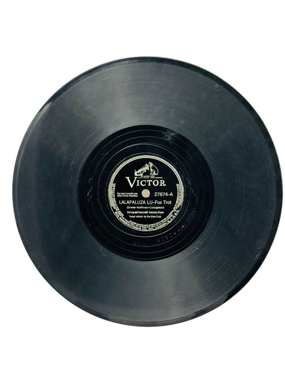 Swing And Sway With Sammy Kaye Lalapaluza Lu 10in Shellac 78 RPM Victor 27874